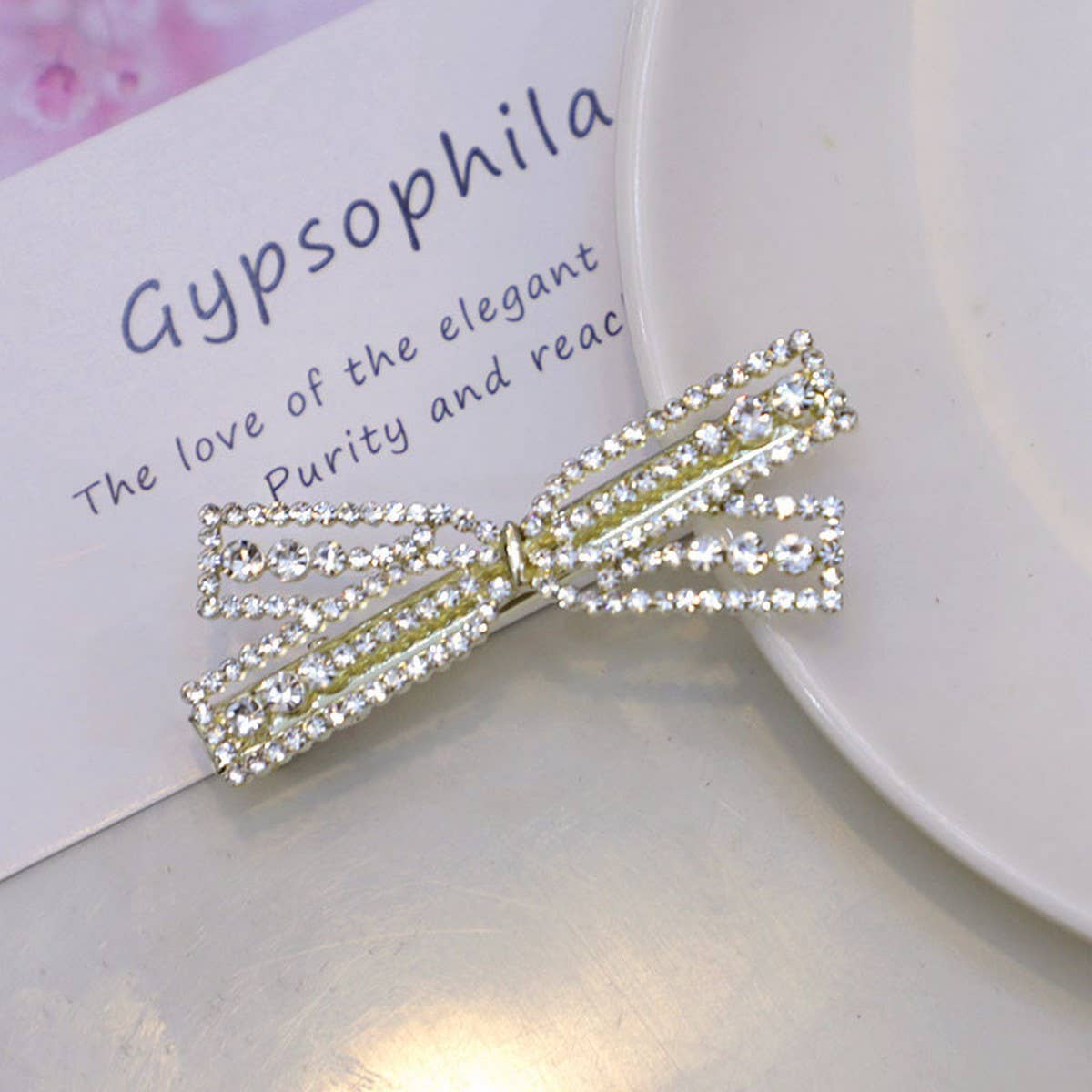 FULL RHINESTONE HAIR CLIP SPARKLY SIDE OR BACK PIN_CWAHA4758