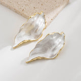 Vintage Leaf Enamel S925 Stud Earrings_Cwaje05899