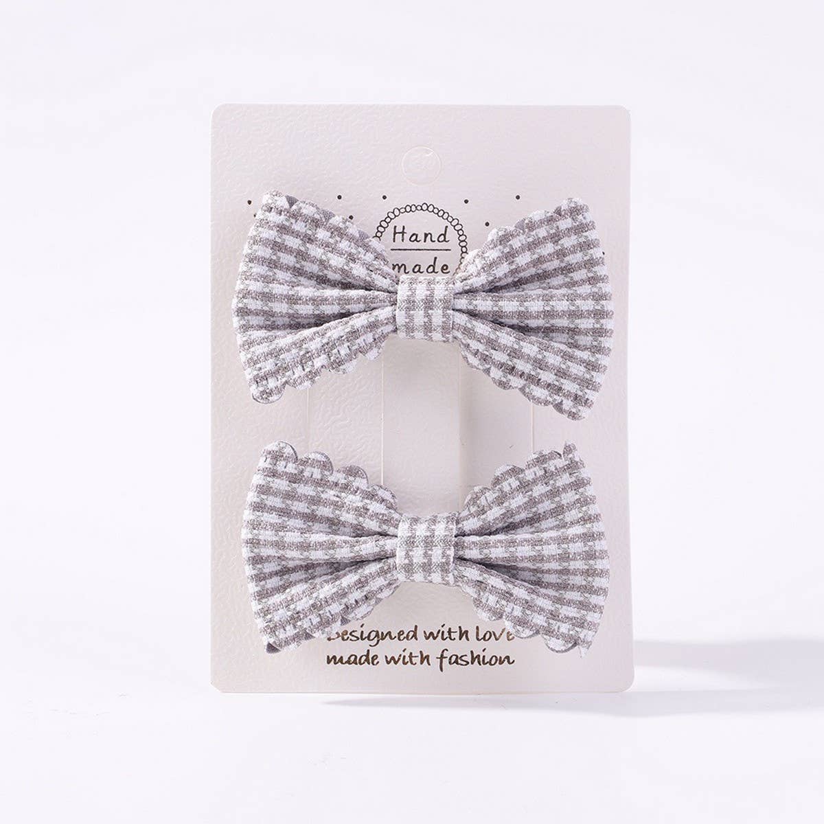 GIRLS PLAID LACE HAIR CLIPS DAILY PRINCESS_CWAHA6738