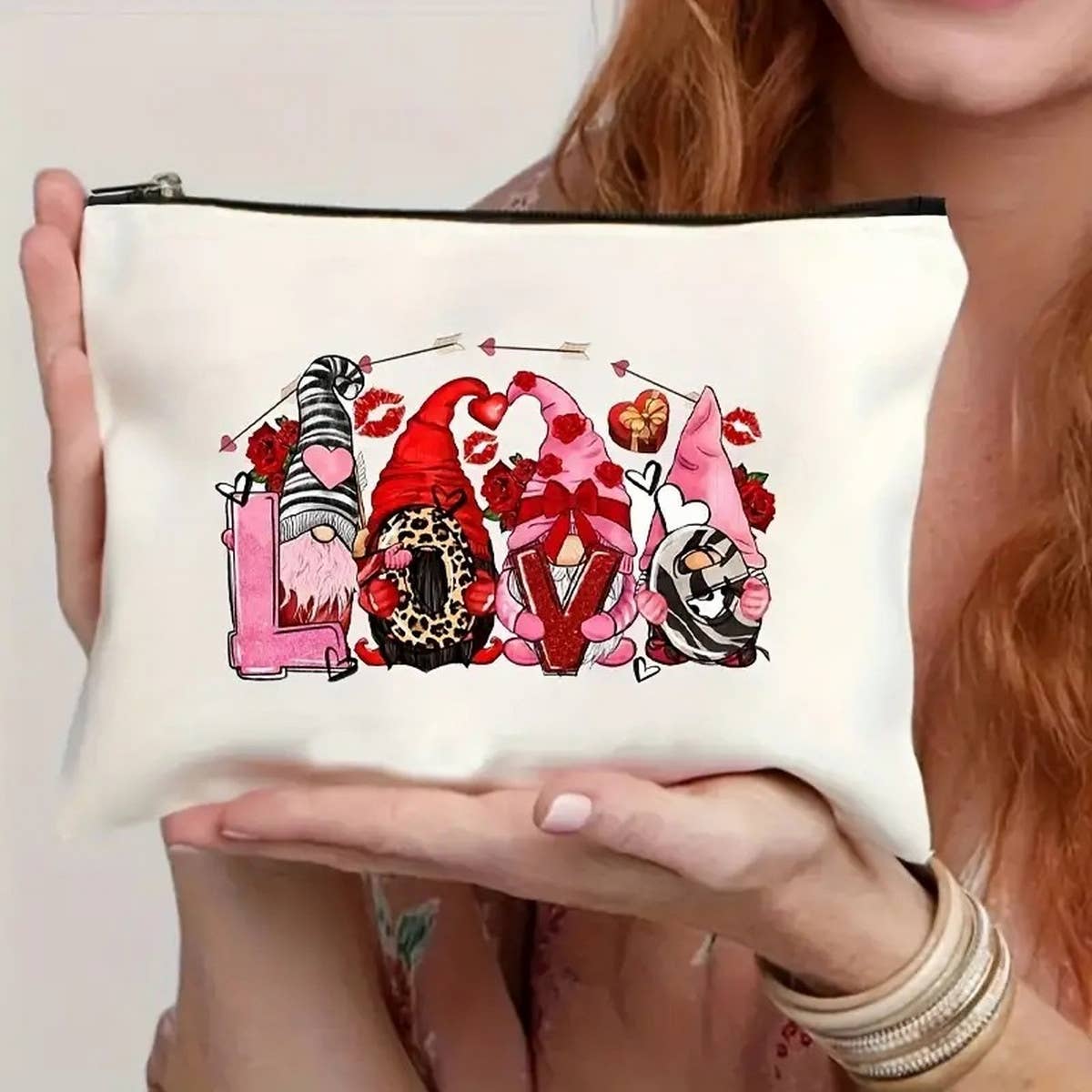 RAINBOW LOVE DOUBLE SIDED PRINTED COSMETIC BAG_CWAB1781