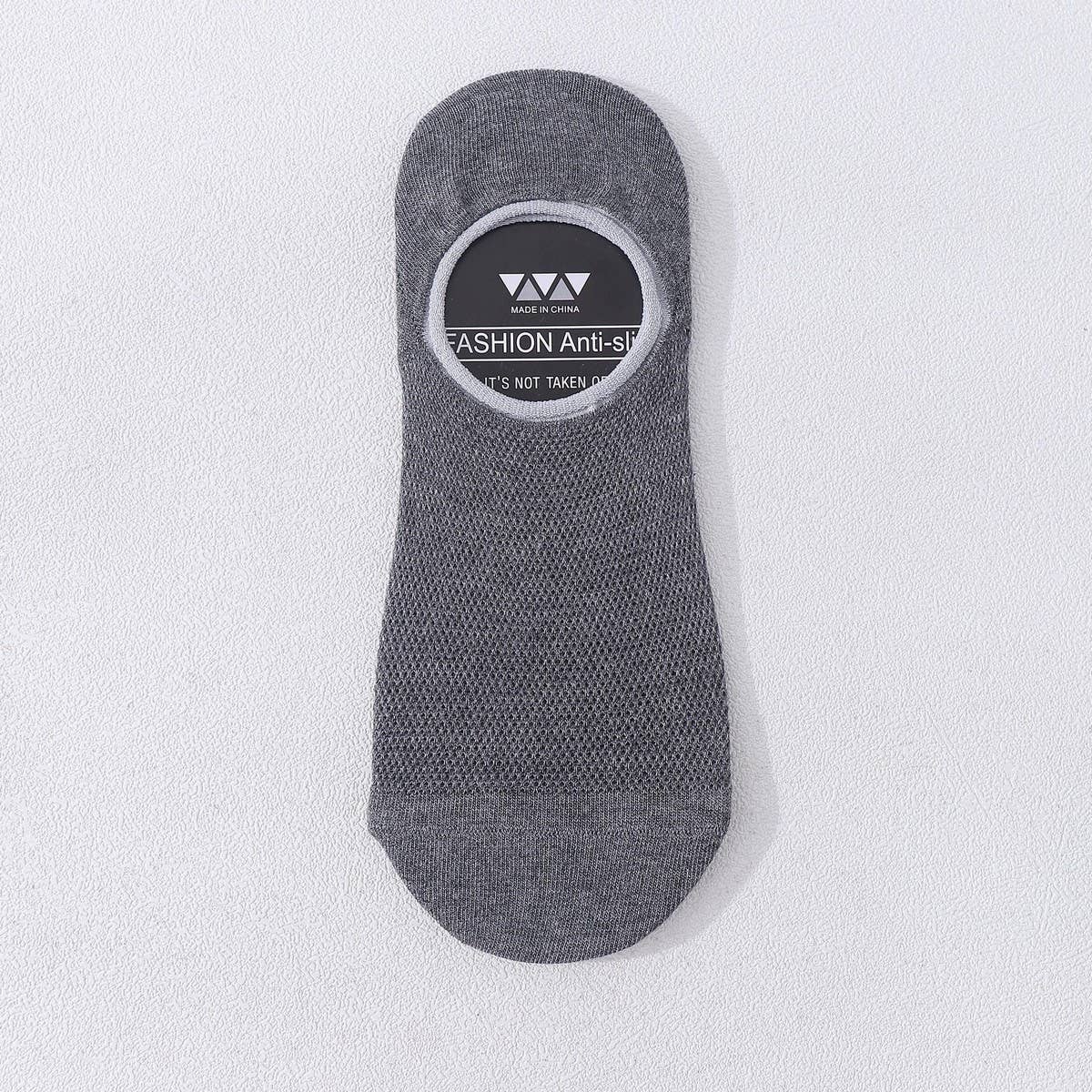 MENS SOLID COLOR COTTON ALL MATCH MESH BOAT SOCKS_CWMS2001