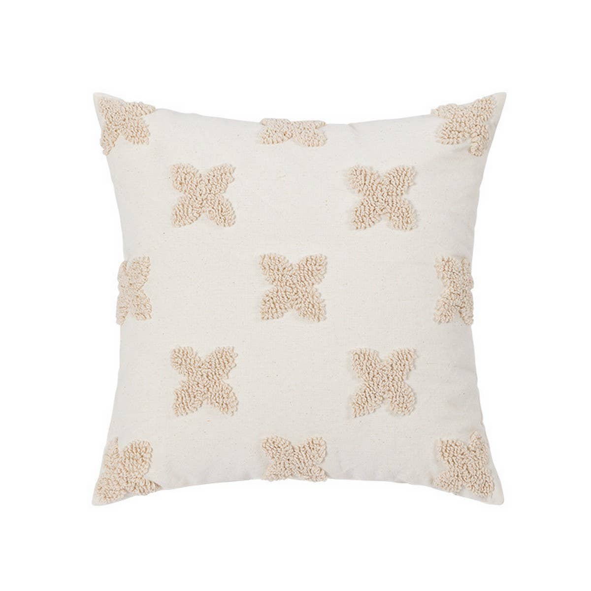 EMBROIDERED DAISY PILLOW COVER REMOVABLE RUSTICCHIC_CWMM7672