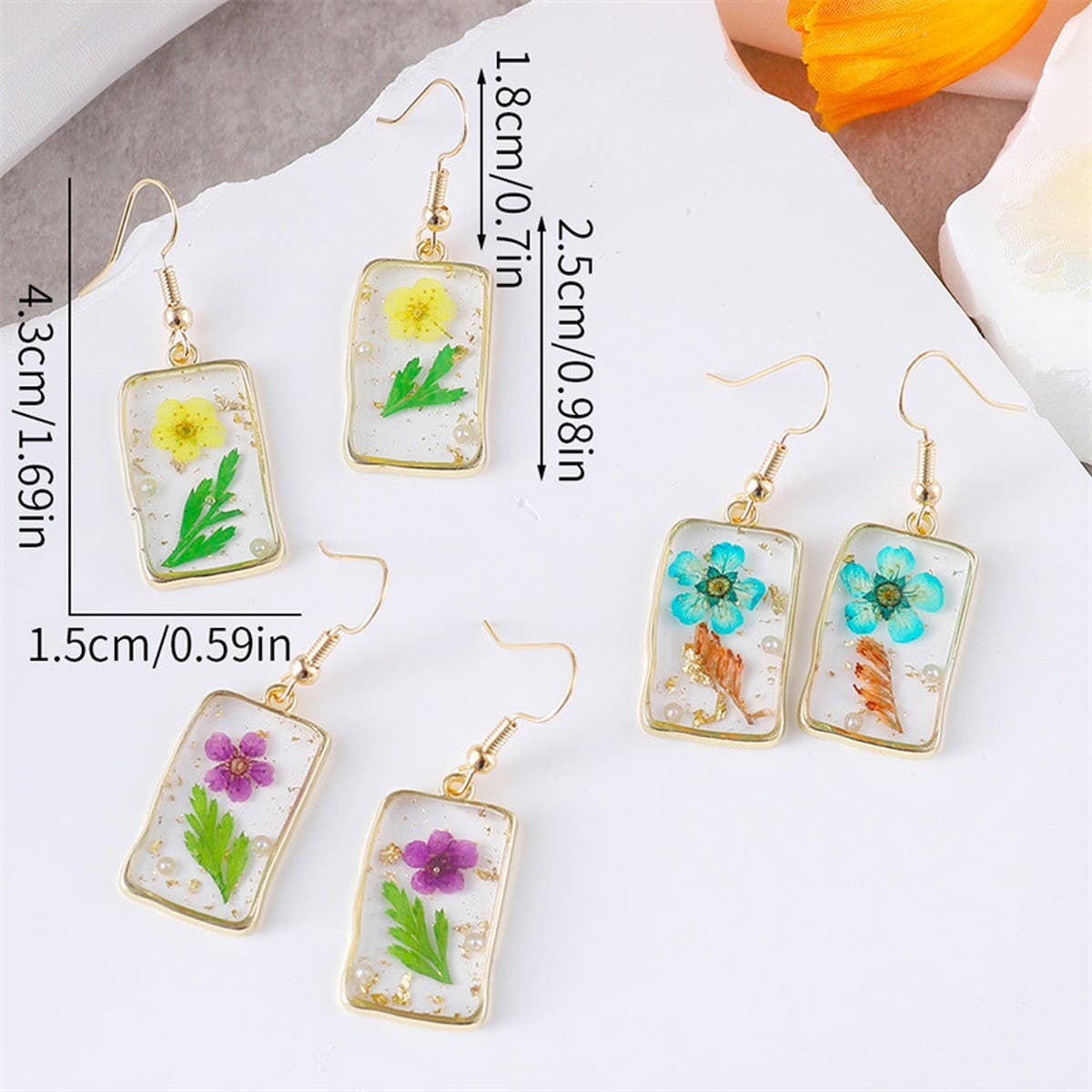 FASHIONABLE SWEET GEOMETRIC SQUARE EARRINGS_CWAJE2007