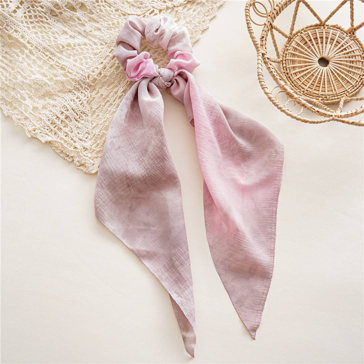 2024 NEW STYLE TIE DYE RIBBON BOW HAIR TIE_CWAHA1089