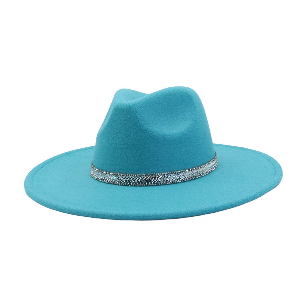 MEN WOMEN WOOL BLEND FEDORA HAT HEART TOP_CWAH04376