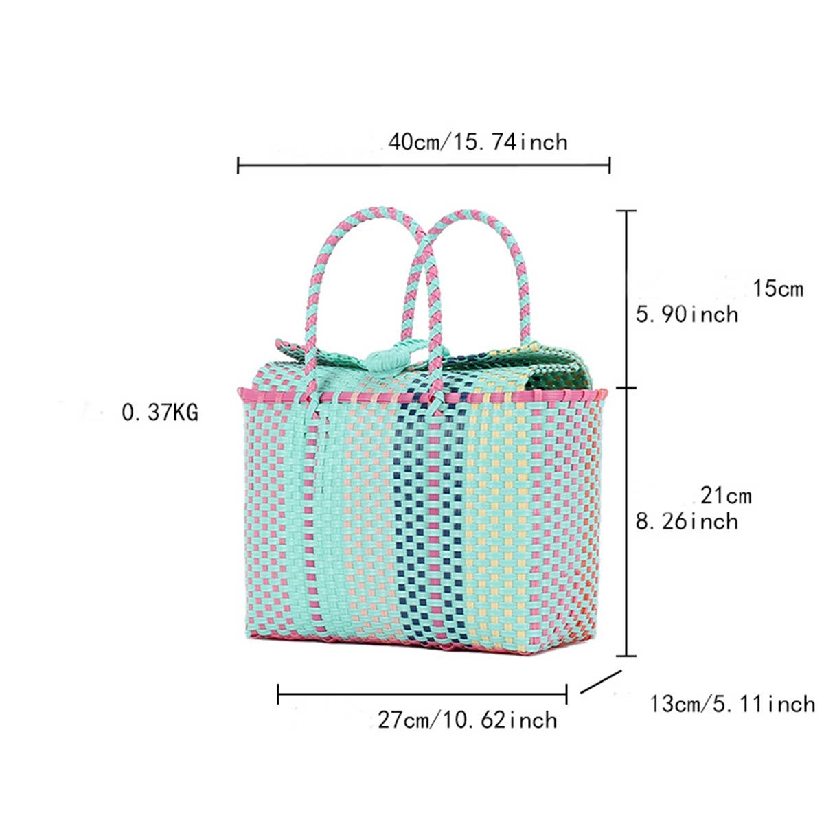 FRESH CONTRASTING COLOR HANDWOVEN BAG_CWAB2111