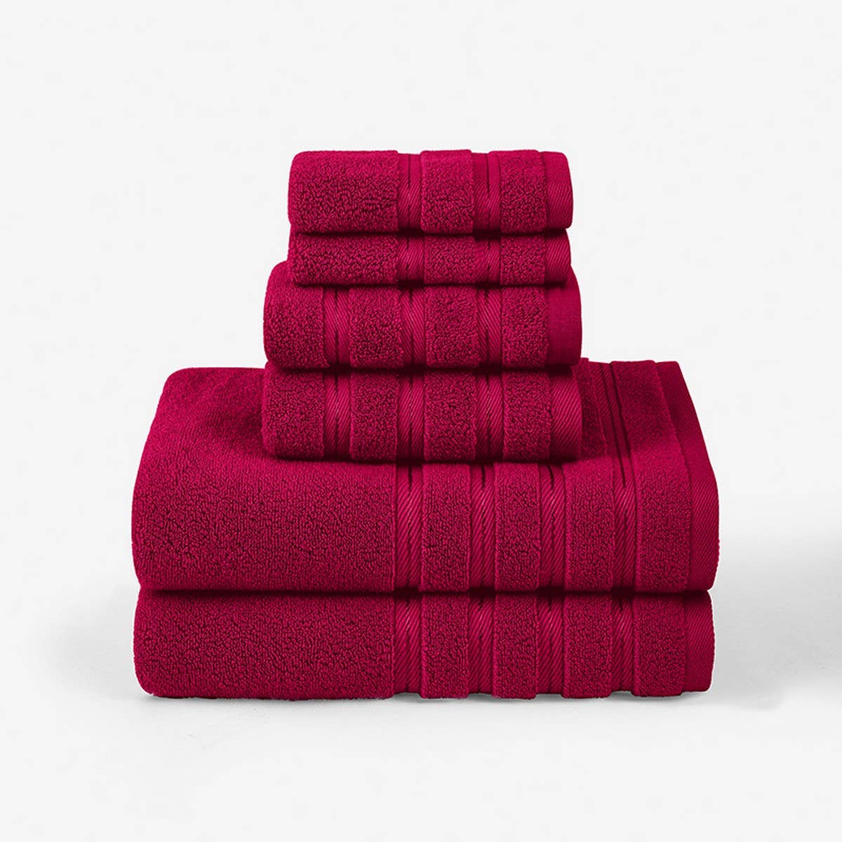 SIX PIECE SOFT ABSORBENT FACE AND BATH TOWEL SET_CWMM2283