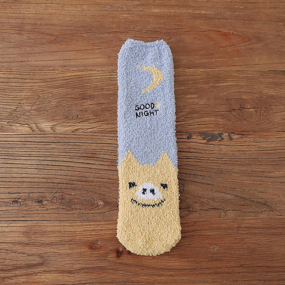 Warm Fleece Cartoon Mid-Calf Socks_Cwms0973