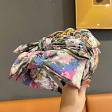 PASTORAL STYLE SMALL FLORAL KNOTTED WIDE HEADBAND_CWAHA1701