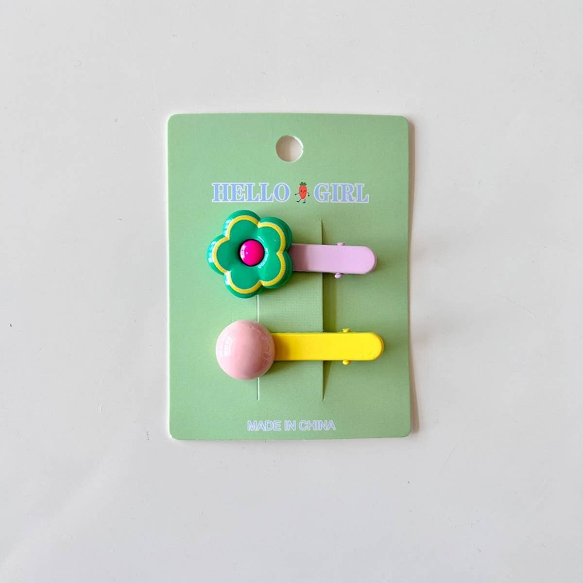 CHILDRENS FLOWER ROUND BEAD HAIRPIN_CWAHA1821