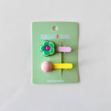 CHILDRENS FLOWER ROUND BEAD HAIRPIN_CWAHA1821