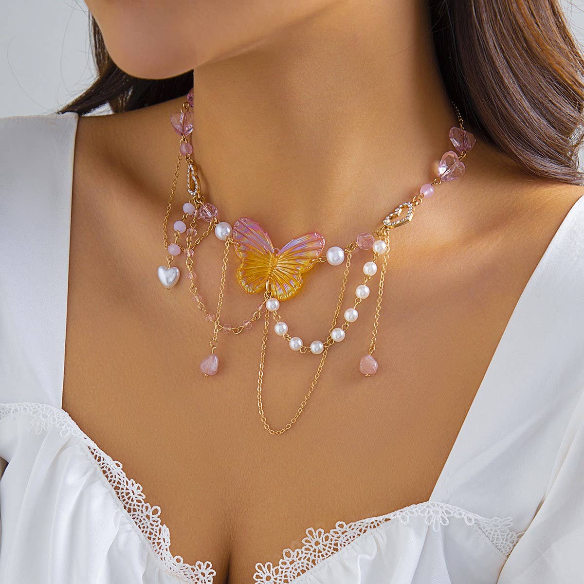 PEARL BEADED NECKLACE WITH PENDANT_CWAJE1157