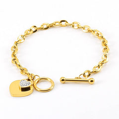 Cwaje1955_Fashion Love Stainless Steel Bracelet Ot Buckle