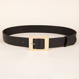 SQUARE PIN BUCKLE PU LEATHER BELT_CWABE0444