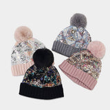 COLORFUL SEQUINED POM POM KNITTED HAT_CWAH1613