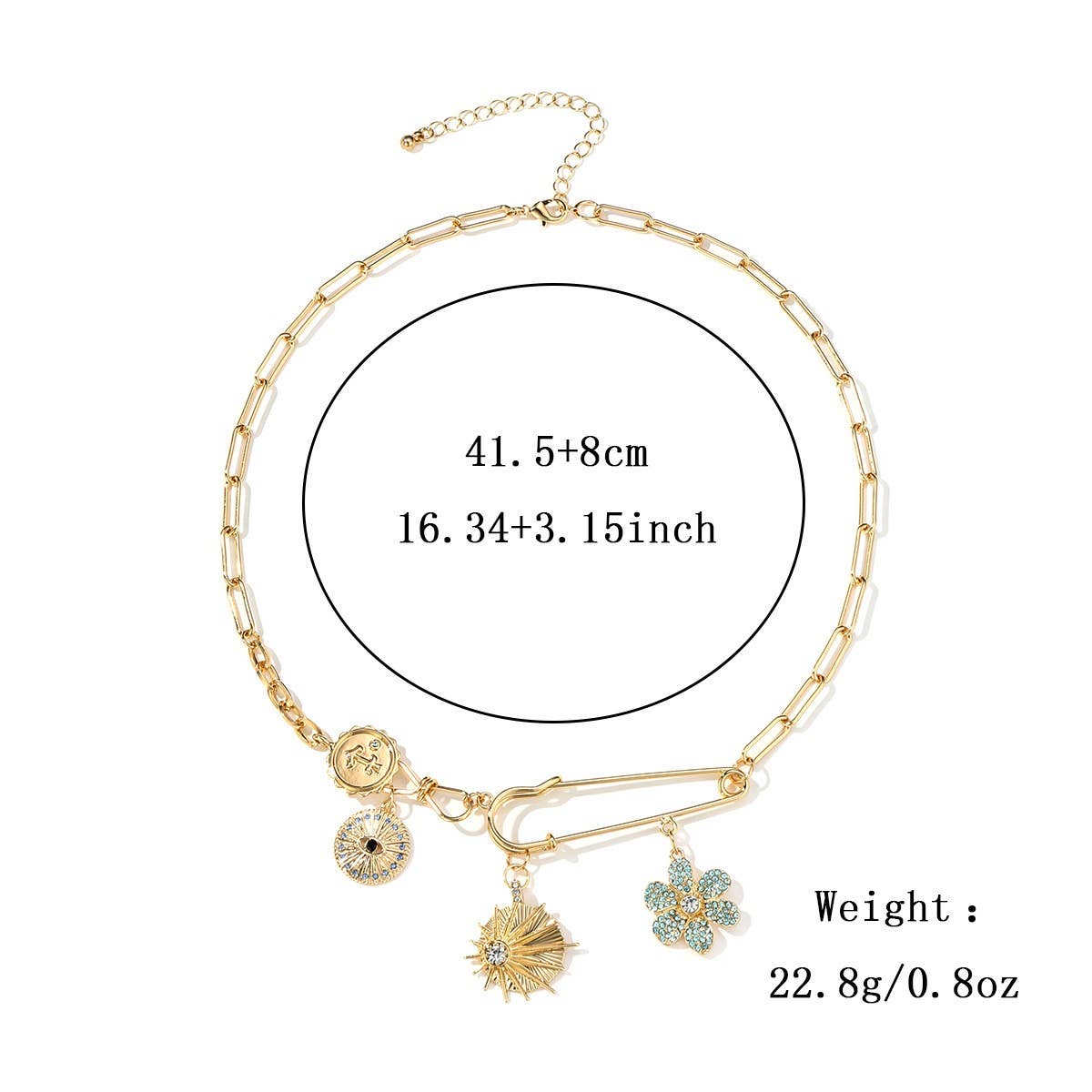 Womens Diamond Relief Small Pendant Necklace