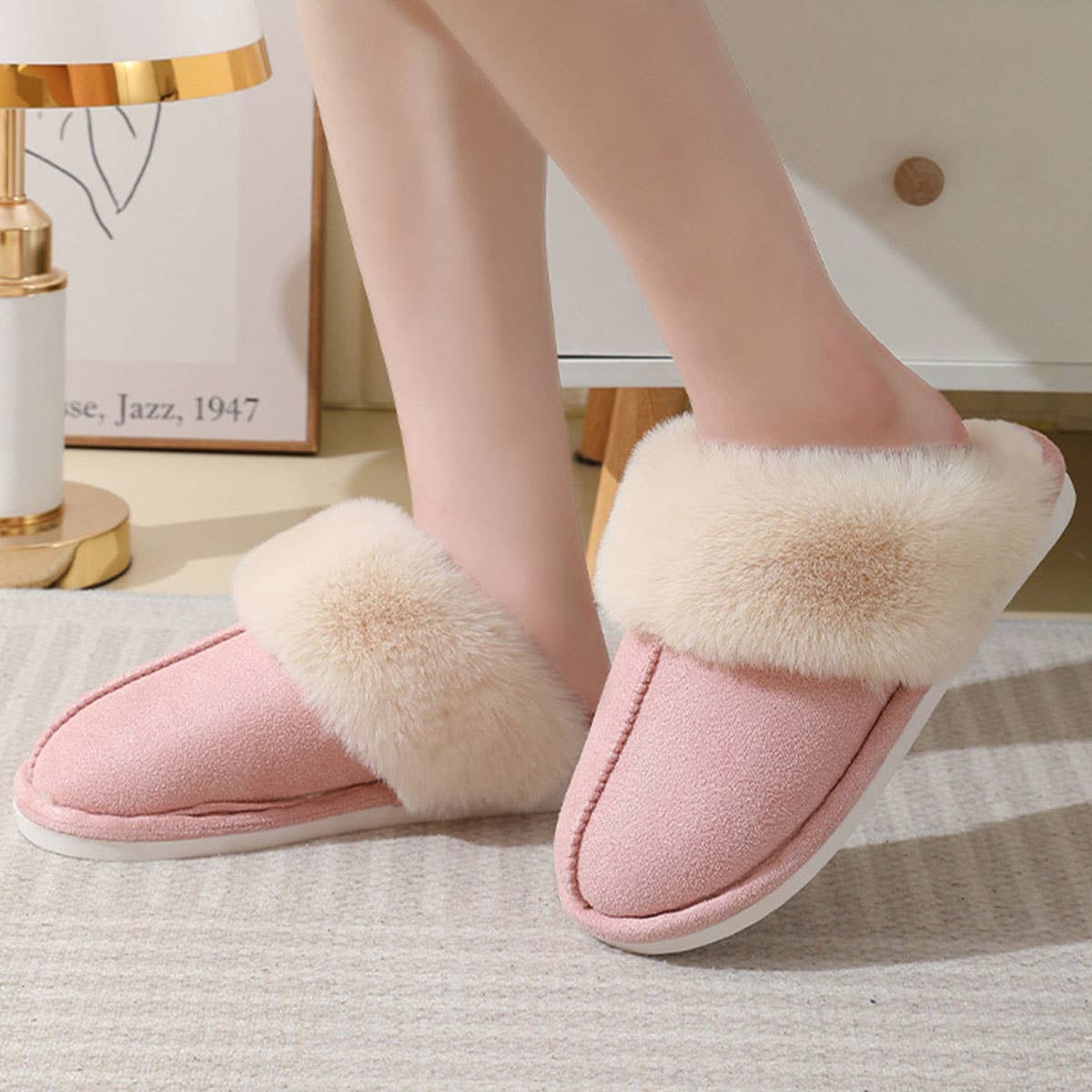 FLUFFY COZY WARM SOFT HOUSE SLIPPERS_CWSHS0253
