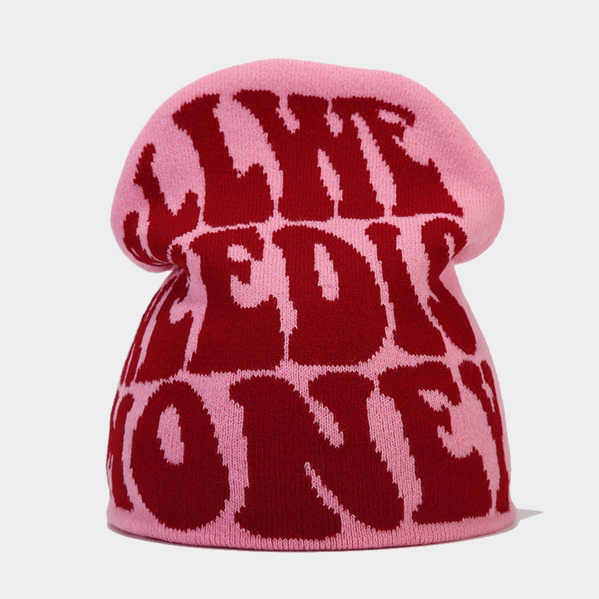 JACQUARD LETTERING PERSONALIZED KNITTED HAT_CWAH1587