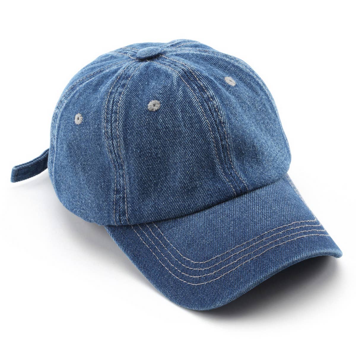 Cwah3200_Solid Color Sun Protection Denim Baseball Cap