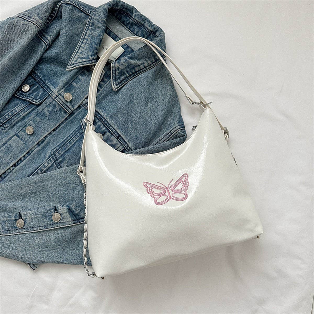 2024 NEW FASHION EMBROIDERED BUTTERFLY BUCKET BAG_CWAB3294