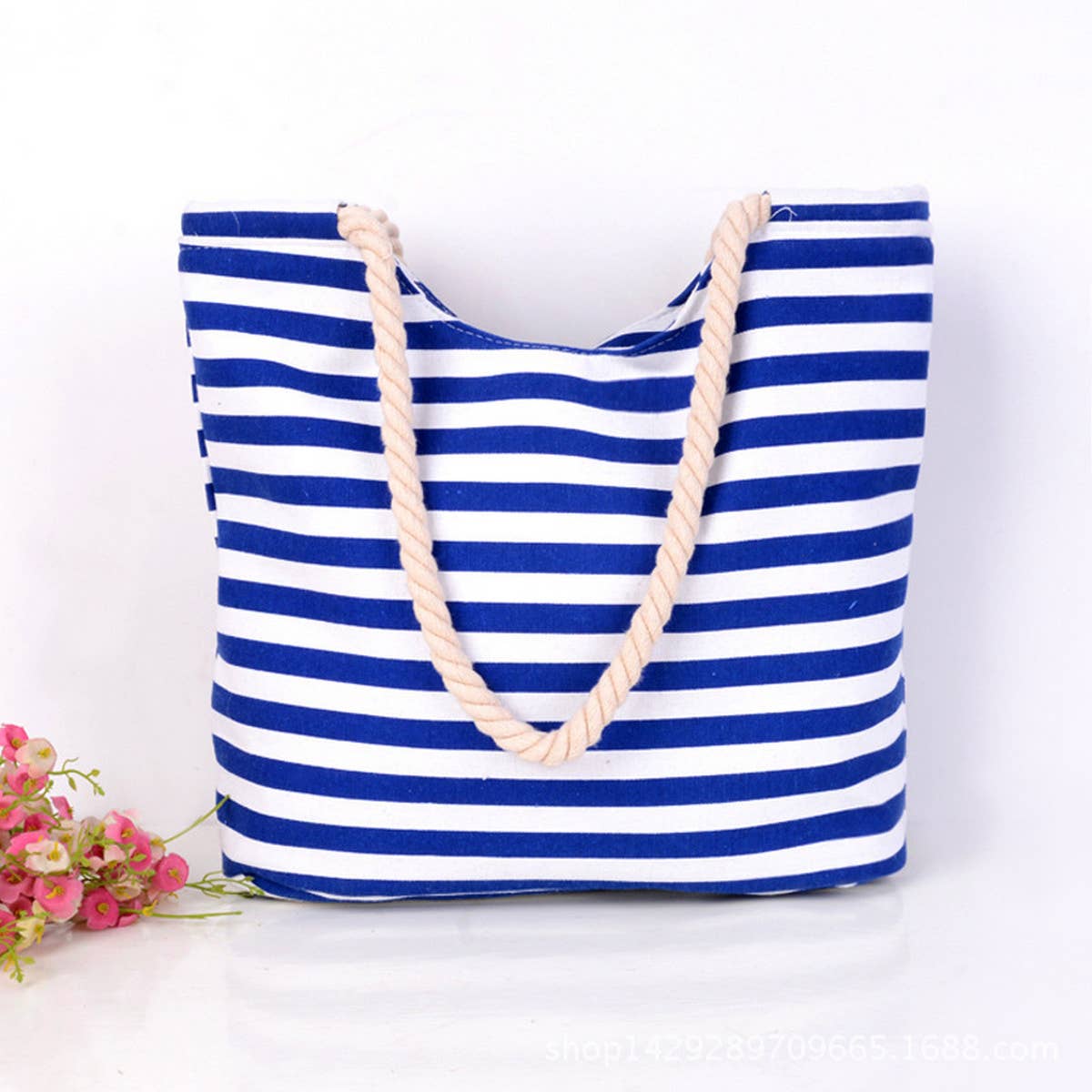 HORIZONTAL STRIPED CANVAS SHOULDER BAG_CUAB0229