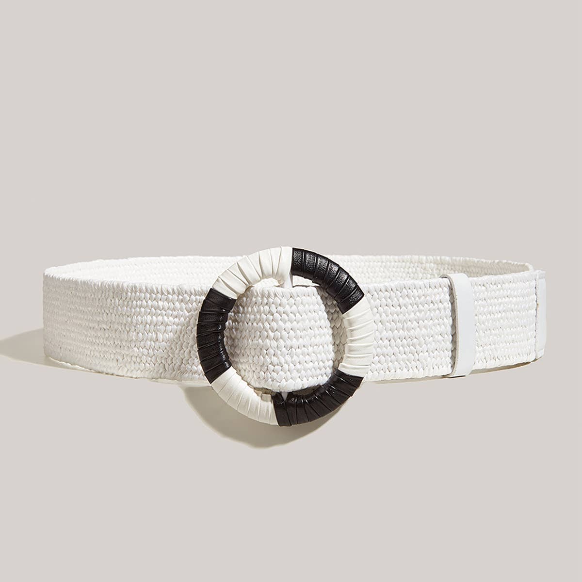 BOHEMIAN HANDWOVEN BLACK AND WHITE BELT_CWABE0443