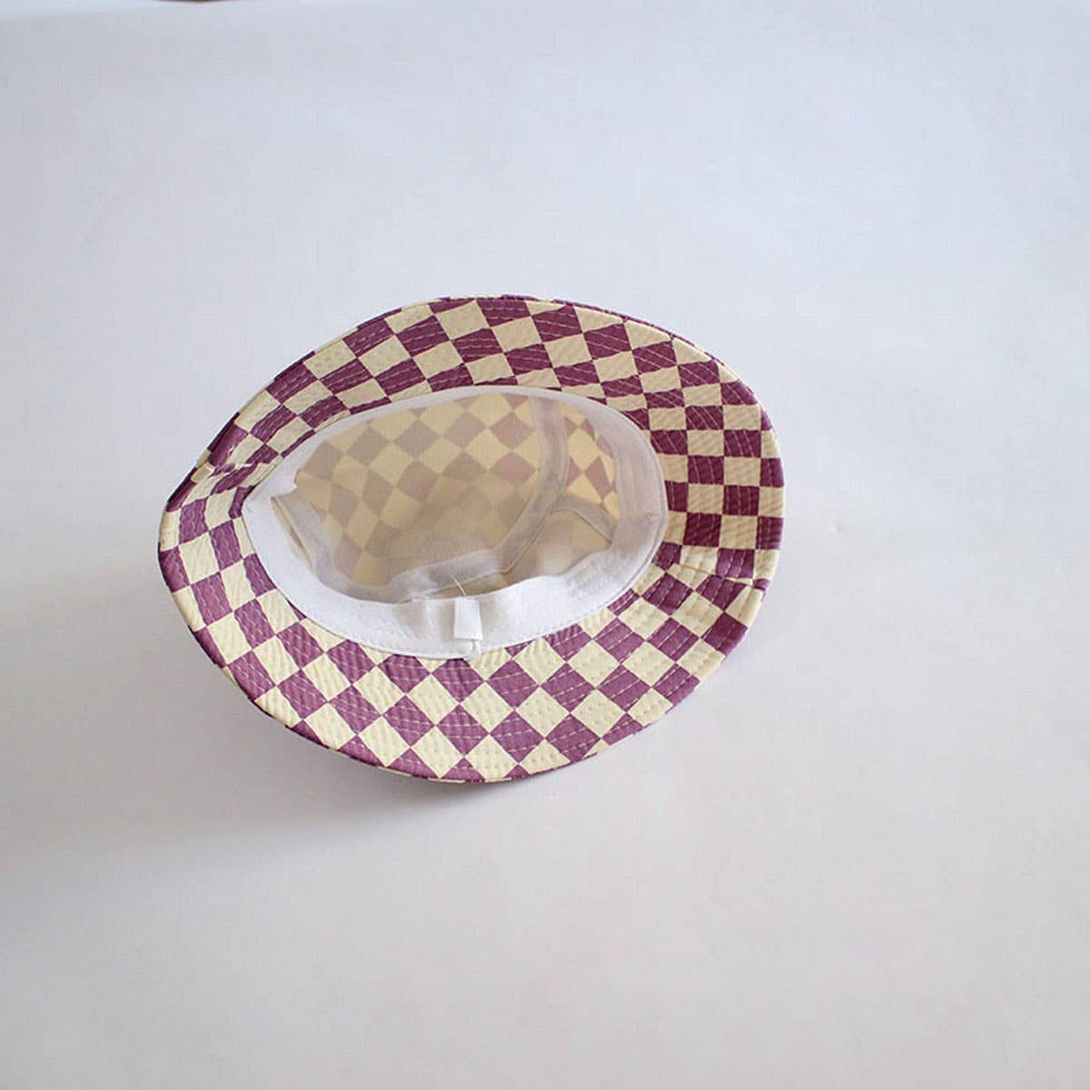 STYLISH CHILDRENS TRAVEL CHECKERBOARD BUCKET HAT_CWAH2857