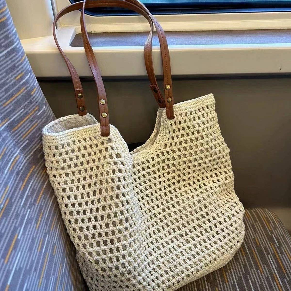 Cwab4838_Large Capacity Beach Leisure Shoulder Tote Bag