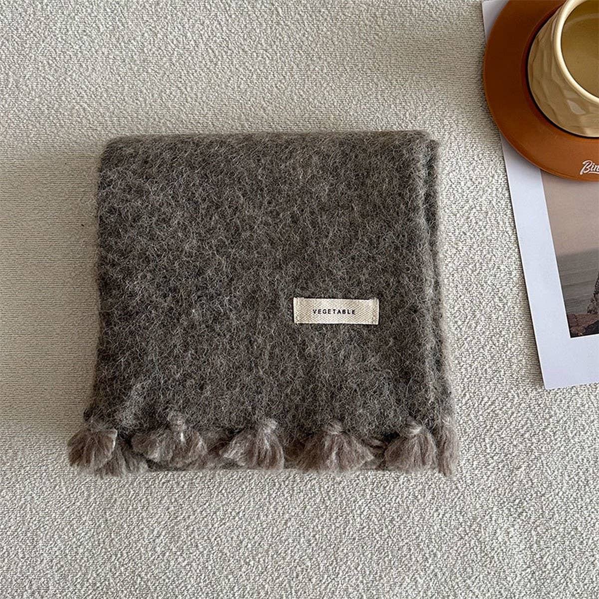 SOFT KNIT SCARF THICK TASSEL WINTER WARM WRAP_CWASC2292