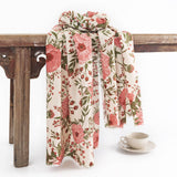 FLORAL PRINT LONG FAUX CASHMERE SCARF WARM SHAWL_CWASC0441
