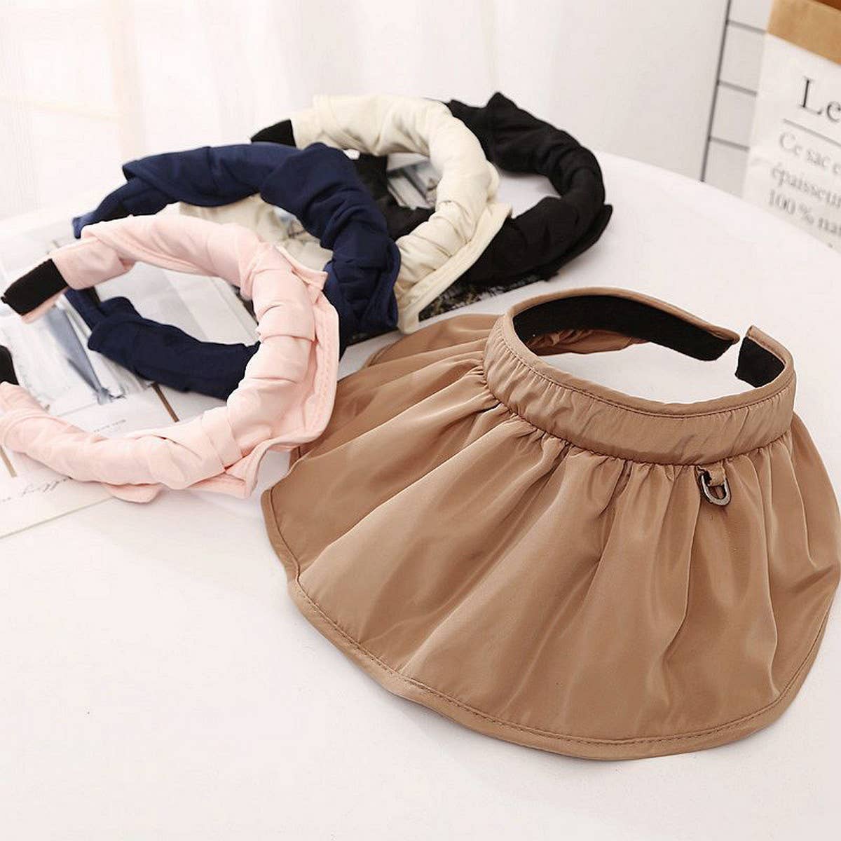 Shell Sun Hat For Women -Two-In-One Hairband, Hat_Cwah3317