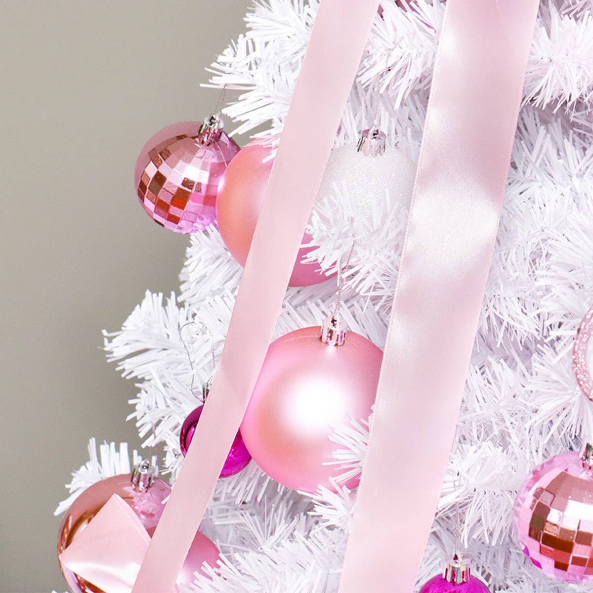PINK RIBBON TREE TOPPER ORNAMENT SET_CWAJE5301