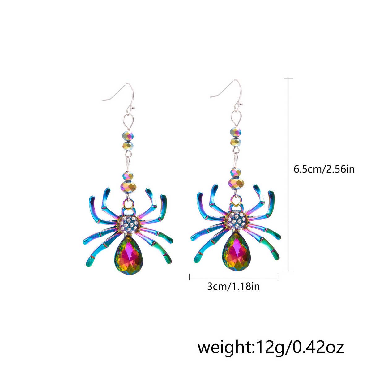 HALLOWEEN SPIDER CREATIVE EARRINGS_CWAJE2412