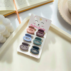 SET OF 6 SMALL CLAW HAIR CLIPS SIMPLE CHIC_CWAHA0386