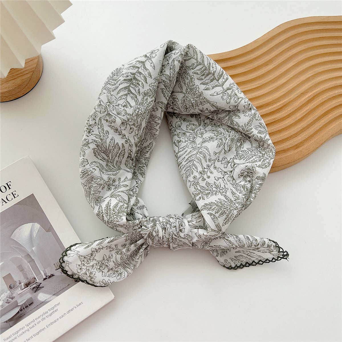 COTTON LINEN SQUARE SCARF FOR WOMEN S NECK WRAP_CWMS0672
