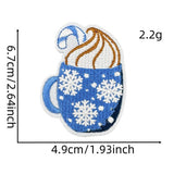 Winter Blue Christmas Graffiti Embroidered Patch_Cwmm4028