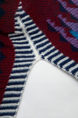 KNIT CAPE SHAWL TRAVEL WRAP FOR FALL WINTER_CWASC0158