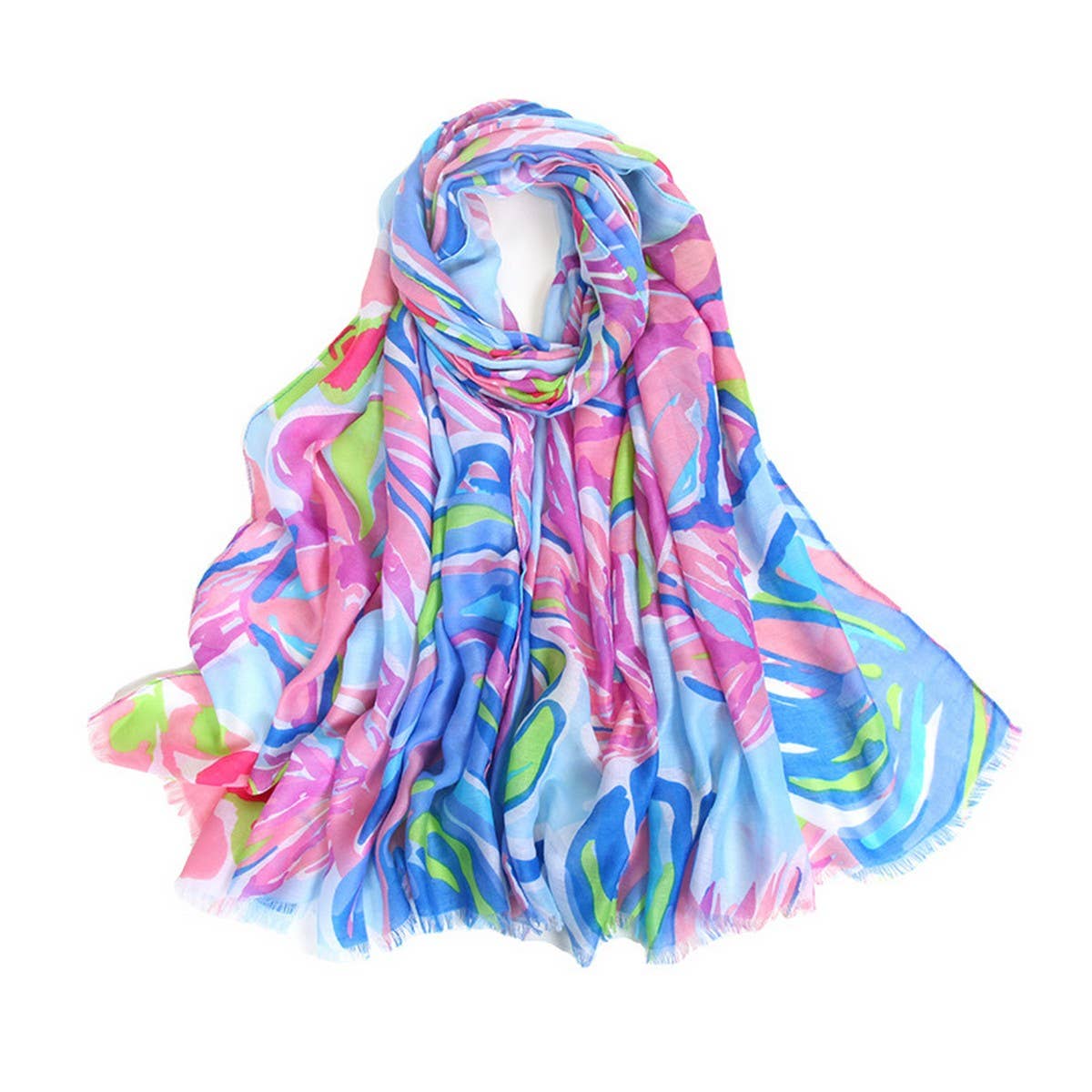 SPRING SUMMER SCARF CASUAL SILK SHAWL FOR WOMEN_CWASC0682