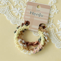 3-Pack Colorful Elastic Hair Ties Lace Edge_Cwaha07519