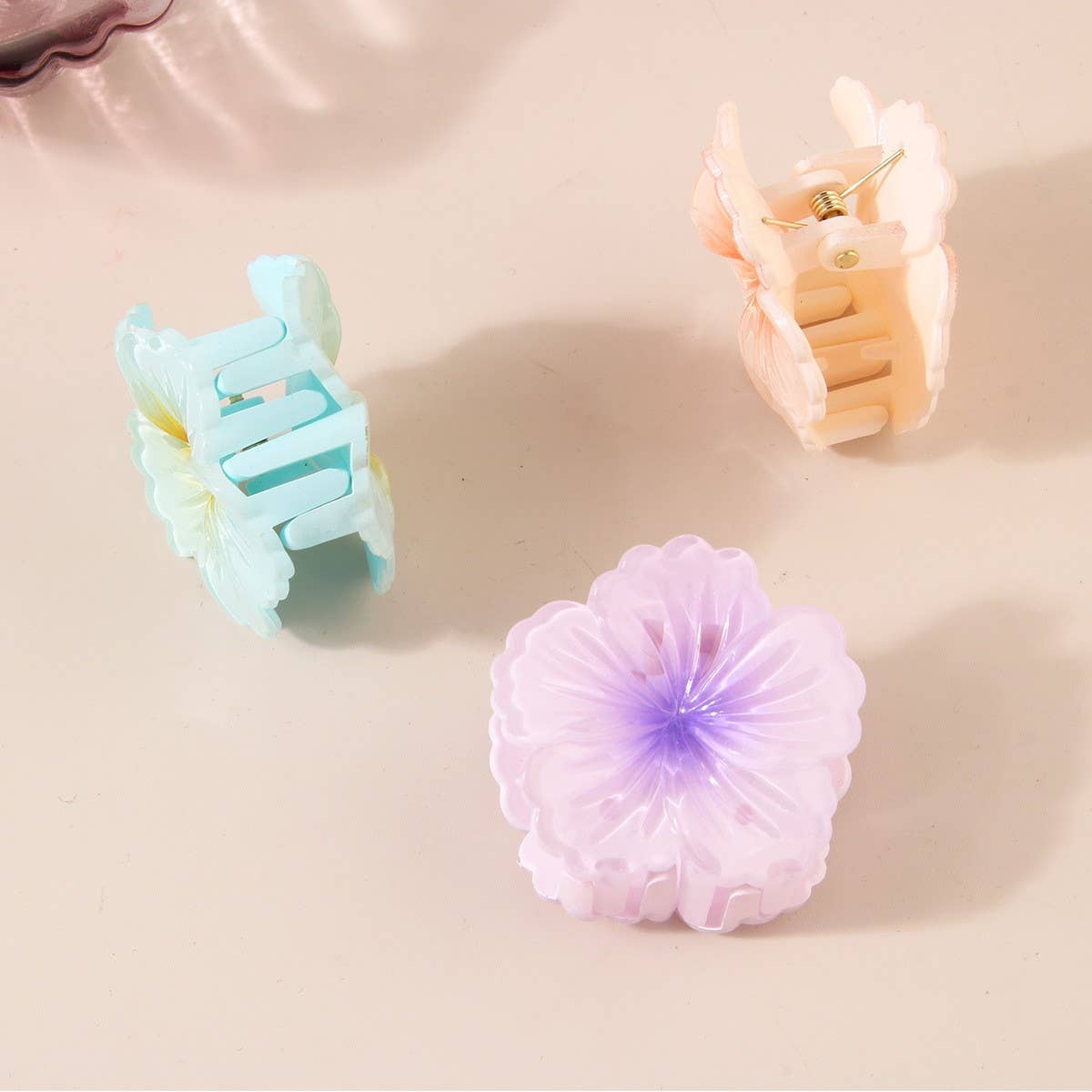 CABBAGE FLOWER HAIR CLAW VACATION STYLE SMALL CLIP_CWMM4997