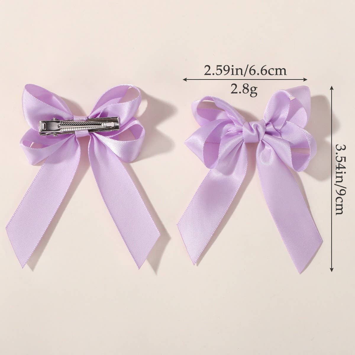 HANDMADE DOUBLE RIBBON BOW BABY HAIR CLIP_CWAHA6729