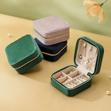 DOUBLE LAYER VELVET JEWELRY BOX STORAGE_CWMM1687