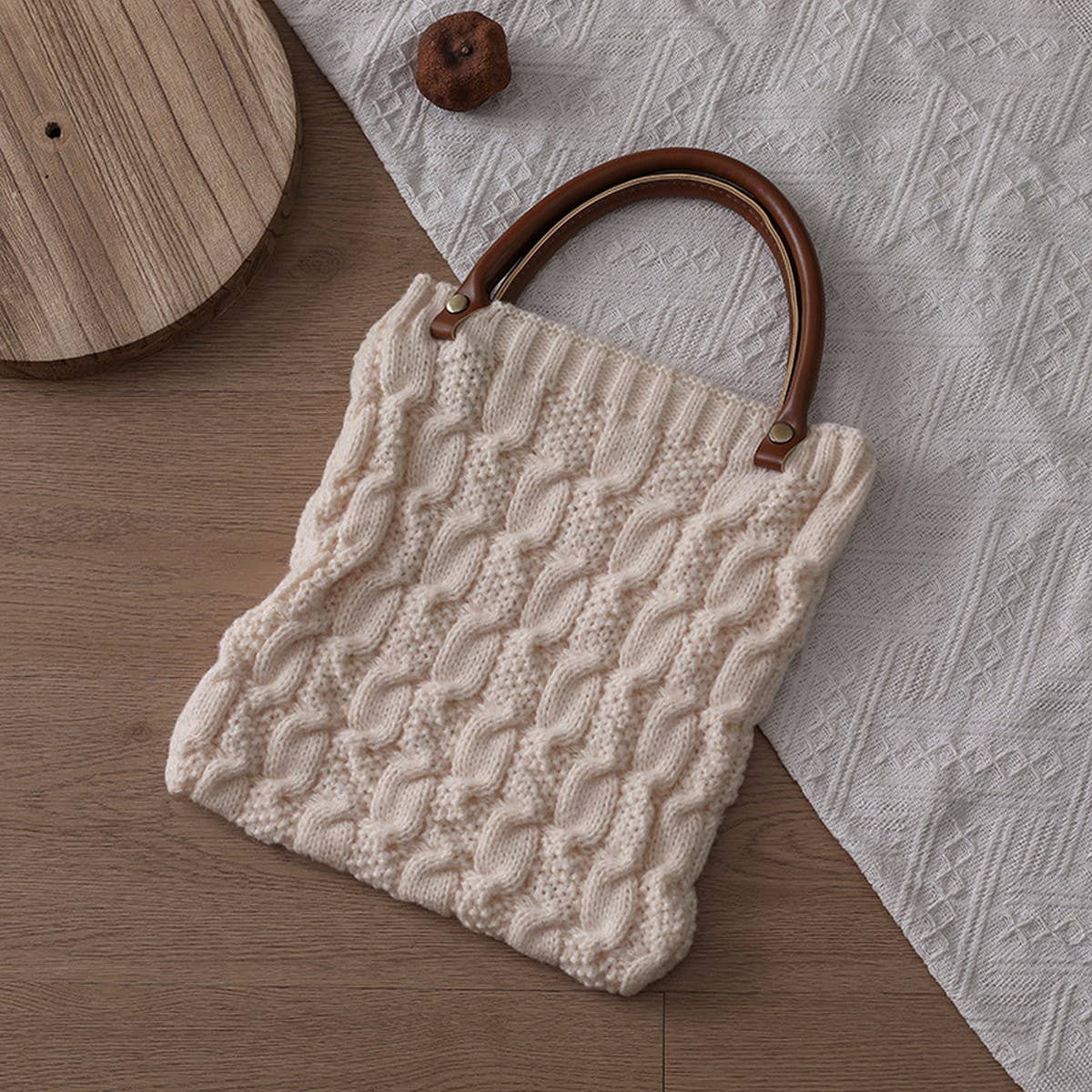Woven Texture Knit Handbag For Women_Cuab00361