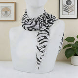 Leopard Rose Print Slim Scarf For Women_Cwasc03967