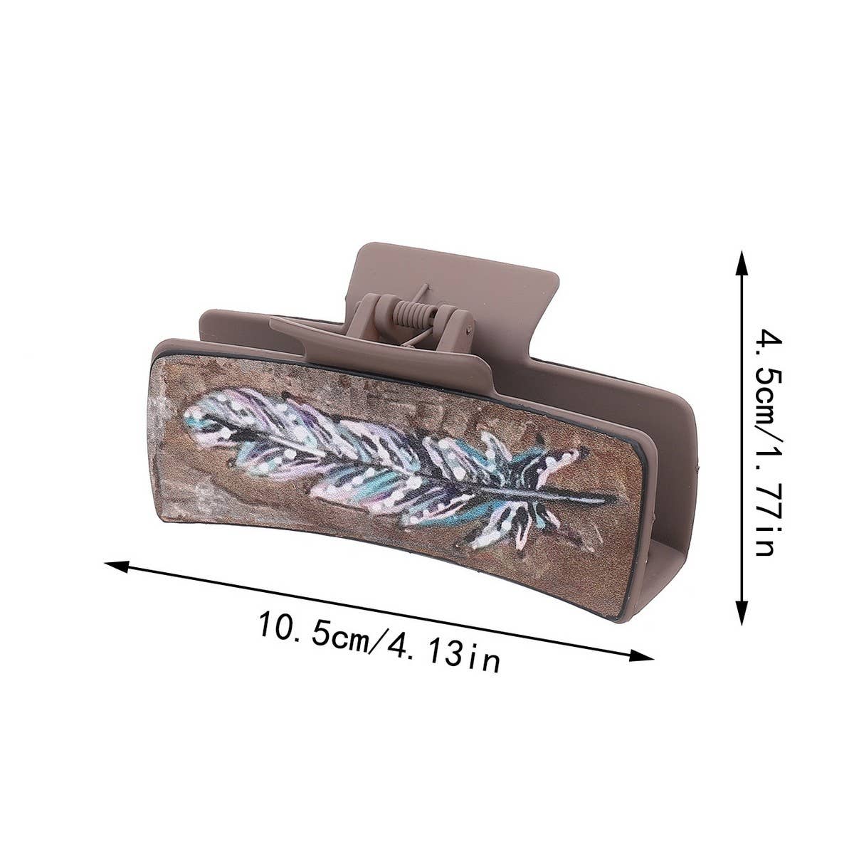 Retro Western Cowboy Faux Leather Hair Claw Clip_Cwaha07437