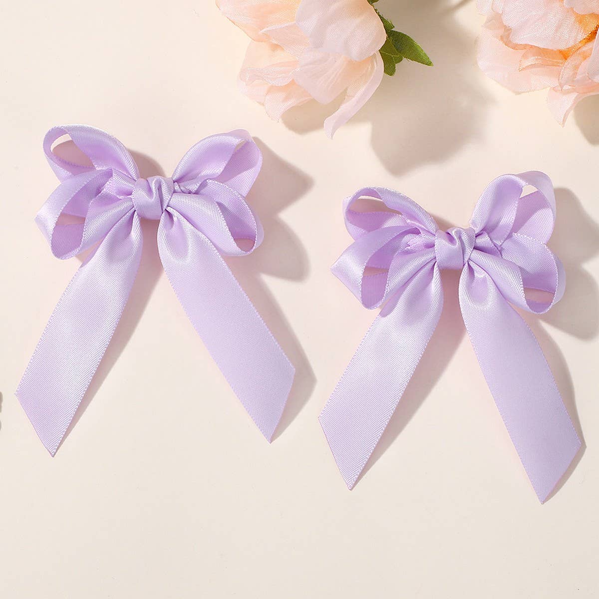 HANDMADE DOUBLE RIBBON BOW BABY HAIR CLIP_CWAHA6729