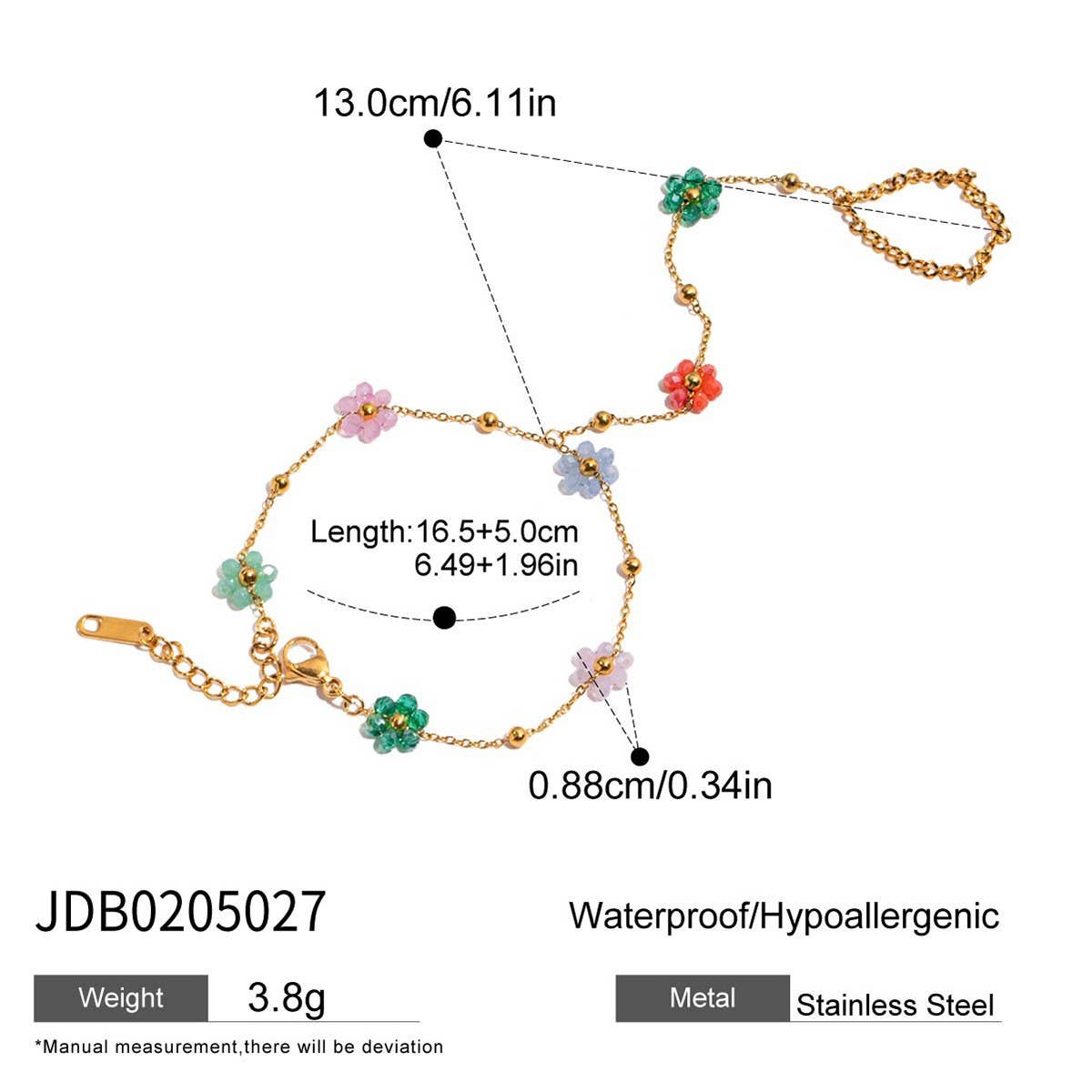 18K GOLD BEACH BRACELET RING NO FADE STEEL_CWAJE4665