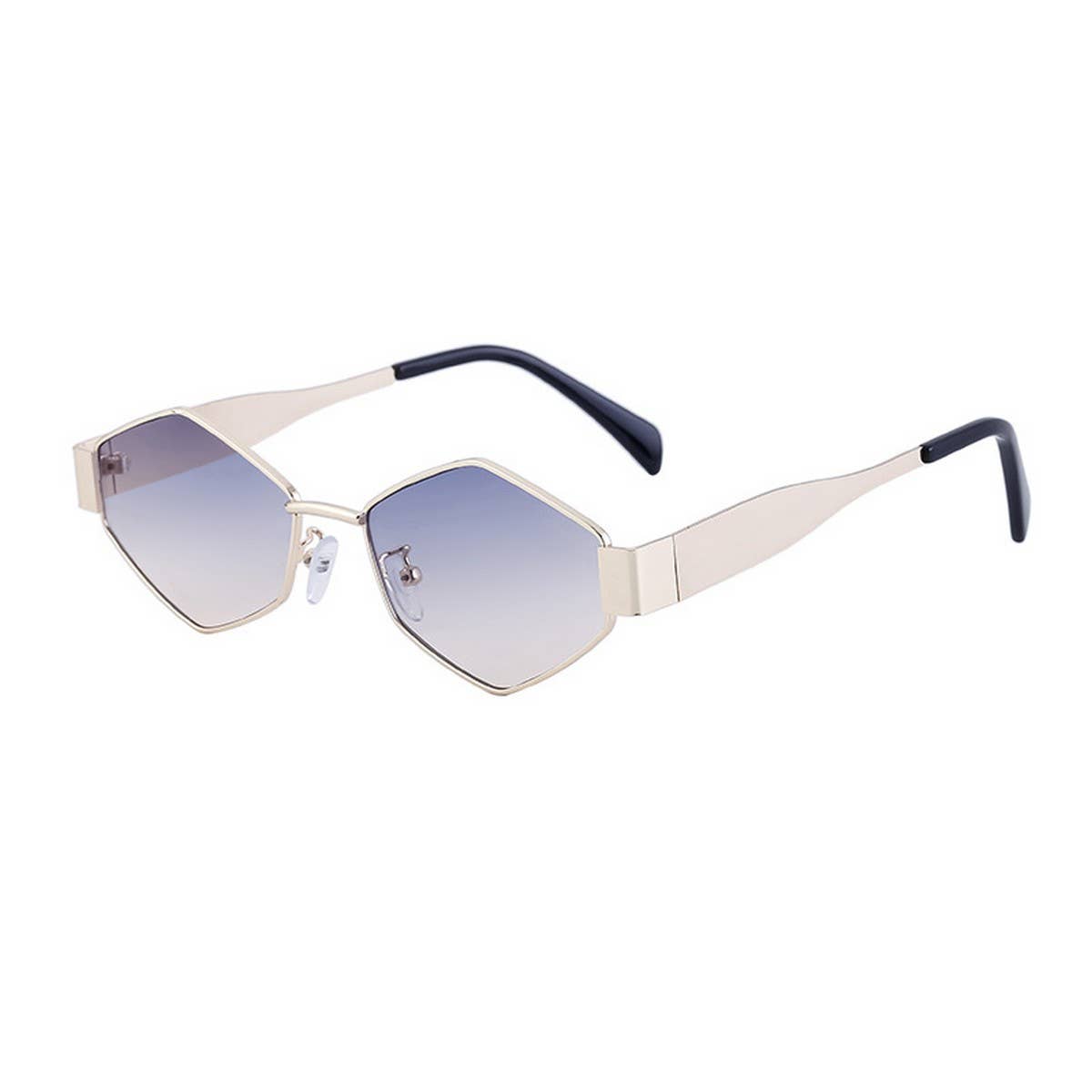 IRREGULAR METAL SUNGLASSES WITH WIDE TEMPLES_CWASG0594