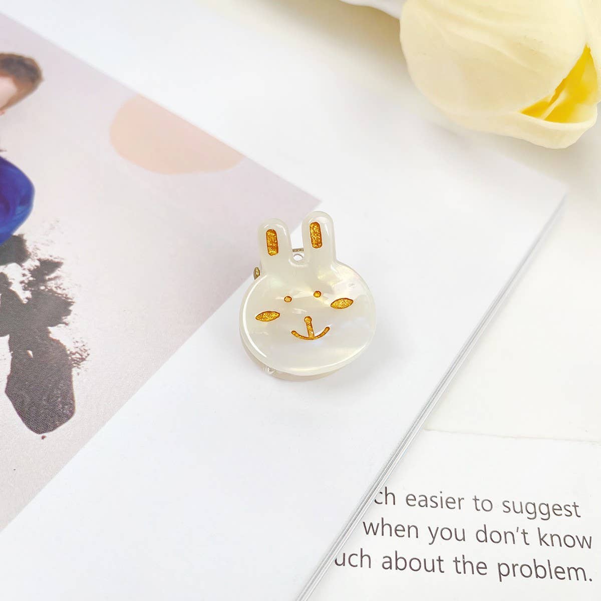 MINI BUNNY HAIR CLAW CUTE ACETATE BANGS CLIP_CWAHA0731