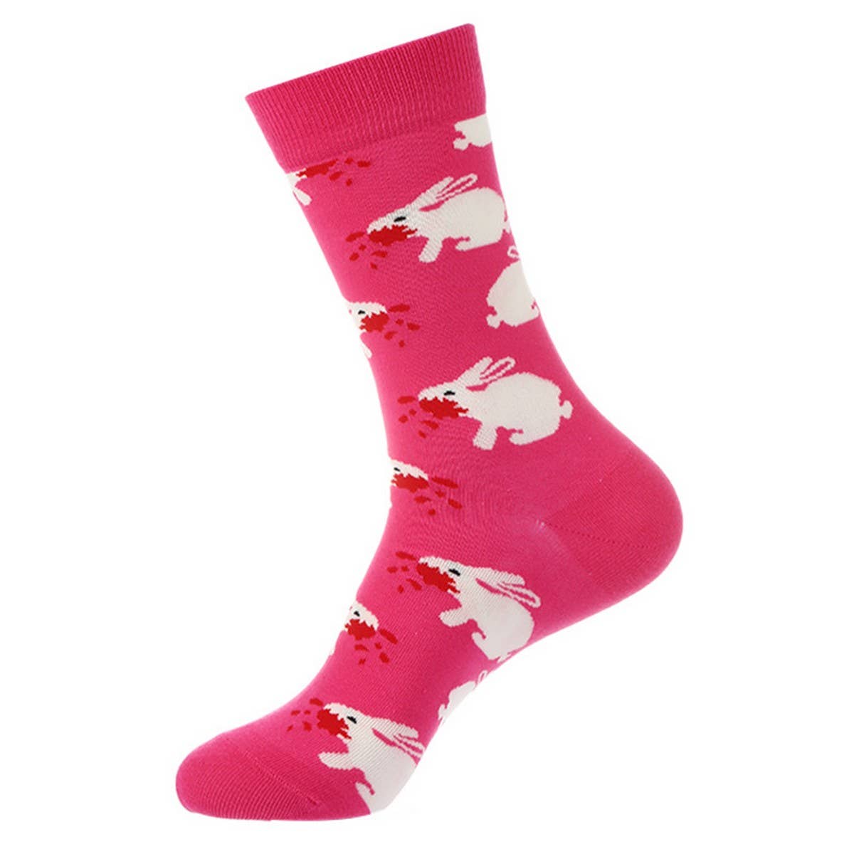 AUTUMN AND WINTER CREATIVE PRINTED MID CALF SOCKS_CWMS1014